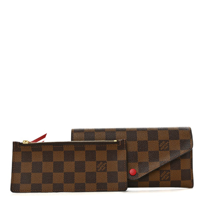 Louis Vuitton Damier Ebene Josephine Wallet Red 2 of 7