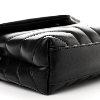 Saint Laurent SAINT LAURENT Calfskin Y Quilted Monogram Toy Loulou Crossbody Bag Black 9 of 12