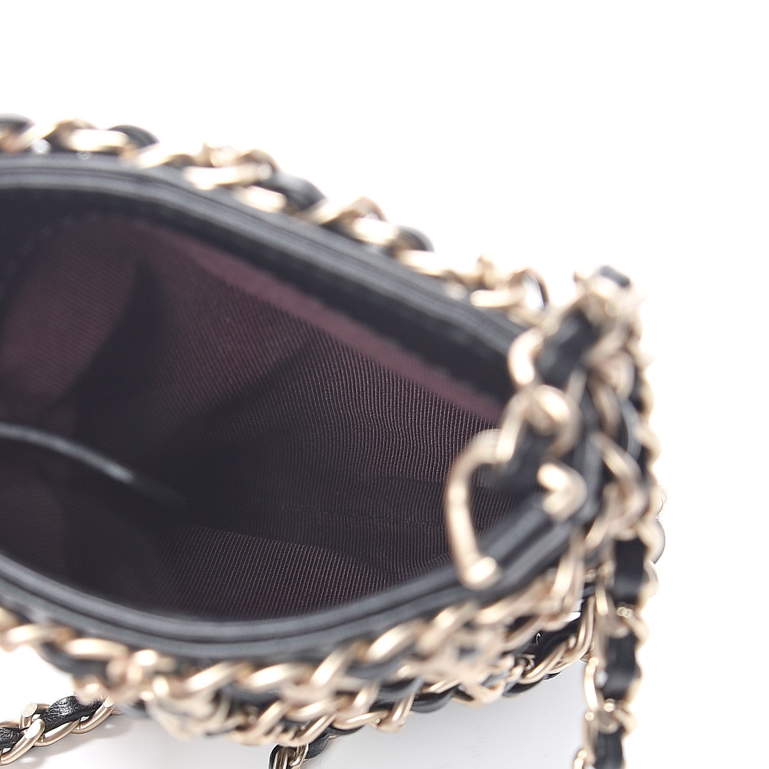 Chanel Lambskin Quilted Small Clutch With Chain Black 4 of 10