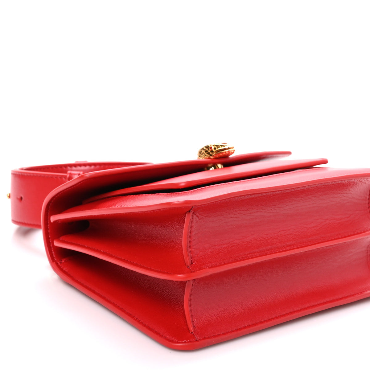 Nappa Monochrome Serpenti Forever Large Maxi Chain Crossbody Bag Red