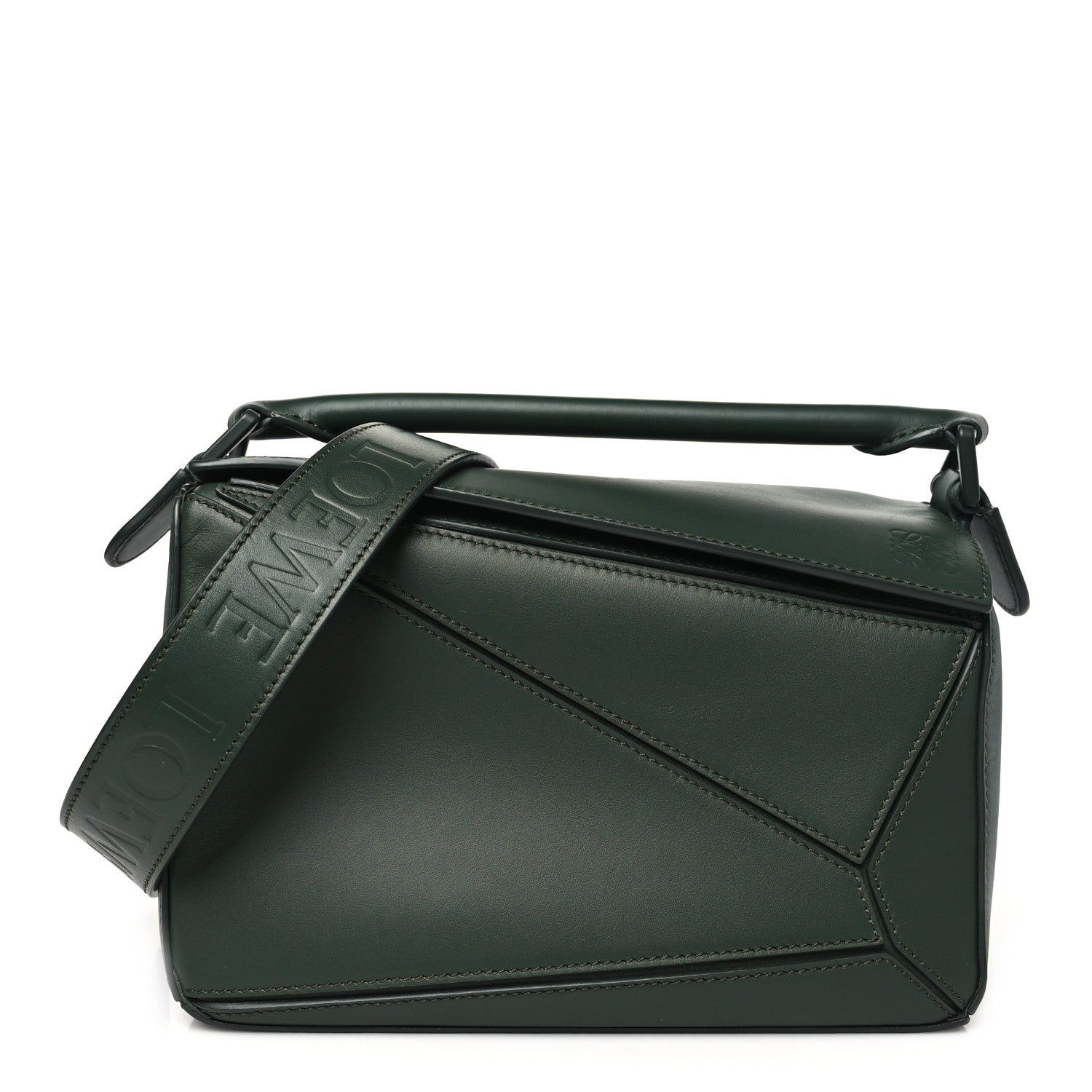 Loewe Satin Calfskin Small Puzzle Bag Vintage Khaki 1 of 10