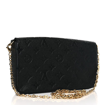 Louis Vuitton Empreinte Pochette Felicie Chain Wallet Black 3 of 9