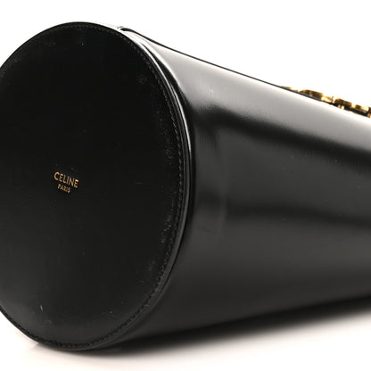 Celine Shiny Calfskin Triomphe Bucket Bag Black 10 of 10