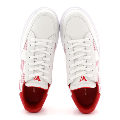 Louis Vuitton Damier Calfskin Mens Beverly Hills Sneakers 8 White Rouge 2 of 9