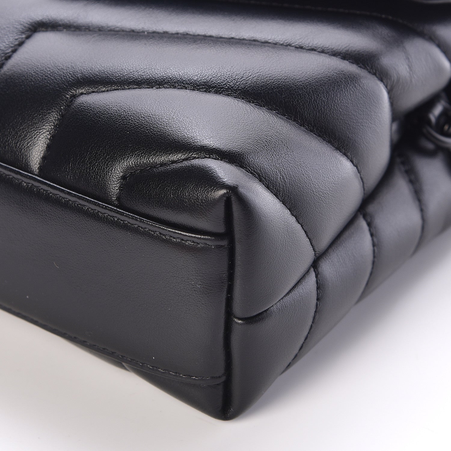 Saint Laurent Calfskin Y Quilted Monogram Toy Loulou Crossbody Bag Black 9 of 10