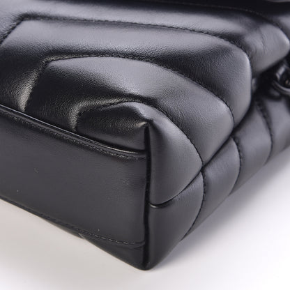 Saint Laurent Calfskin Y Quilted Monogram Toy Loulou Crossbody Bag Black 9 of 10