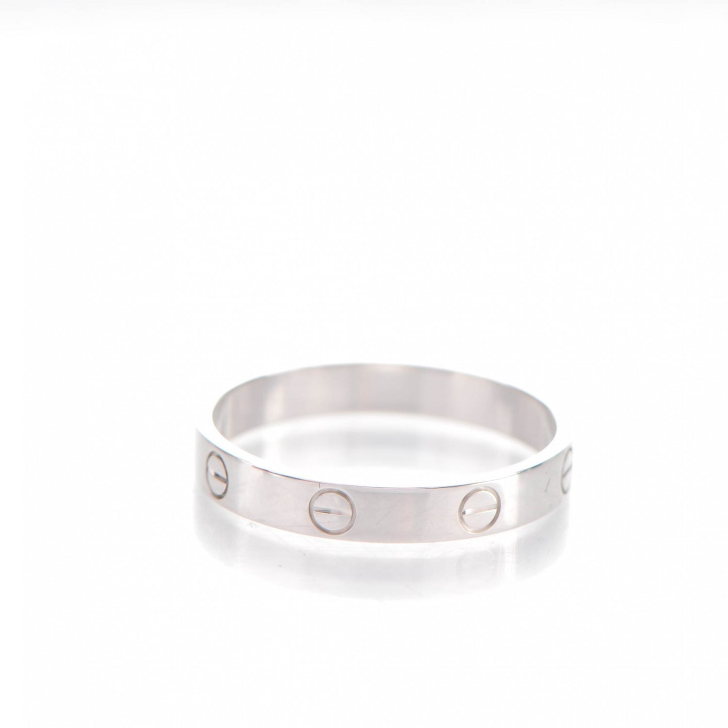 18K White Gold 4mm LOVE Wedding Band Ring 64 11