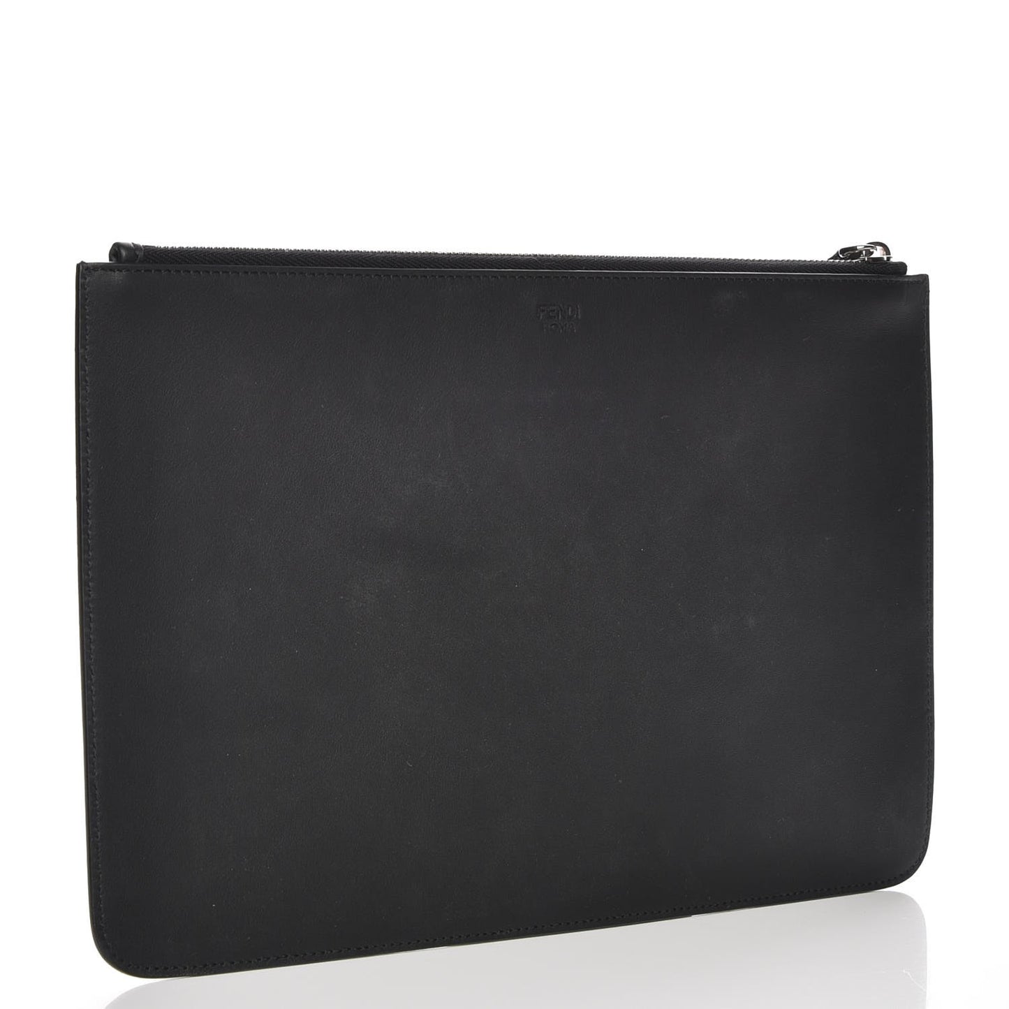 Vitello Century Monster Eyes Inlay Pouch Black Giallo
