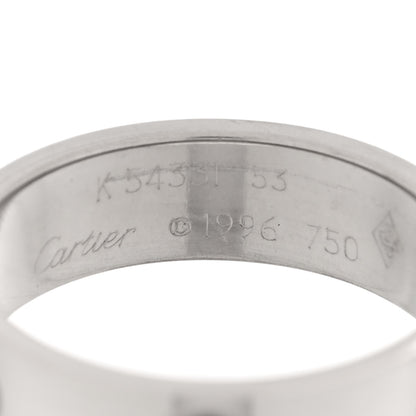 Cartier 18K White Gold 5.5mm LOVE Ring 53 6.5 4 of 4