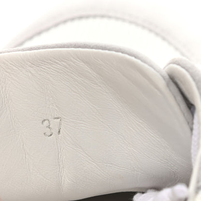Hermes Technical Canvas Suede Goatskin Bouncing Sneakers 37 White Multicolor 8 of 9