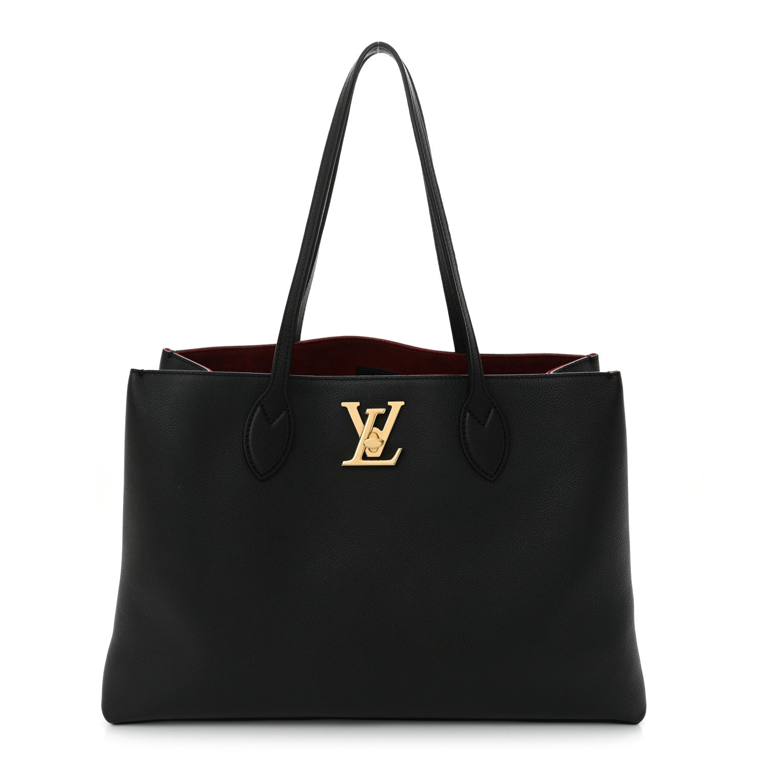 Louis Vuitton Grained Calfskin Lockme Shopper Black 1 of 10