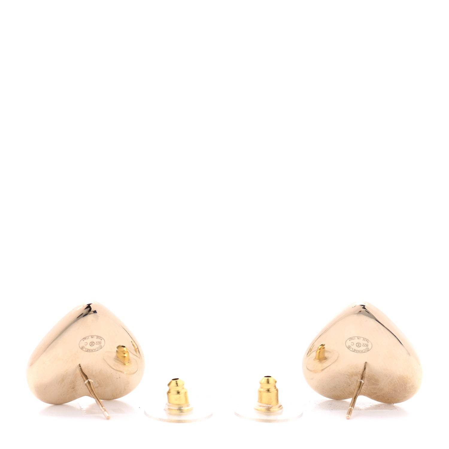 Chanel Pearl CC Heart Earrings Gold 7 of 8