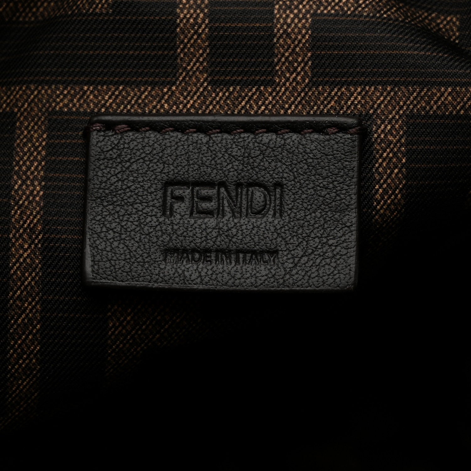 Fendi Fabric Jacquard FF 1974 Small Trapezoid Beauty Pouch Tobacco Moro Black 6 of 8