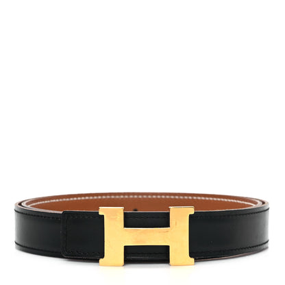 Hermes Box Togo 24mm Mini Constance H Belt 80 32 Black Gold 1 of 7