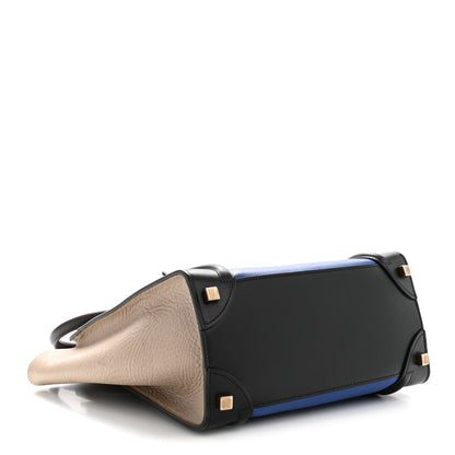 Celine Smooth Calfskin Micro Tri-Color Luggage Indigo 4 of 10