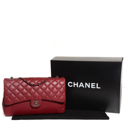 Chanel Calfskin Quilted Large Double Touch Flap Red 14 of 18