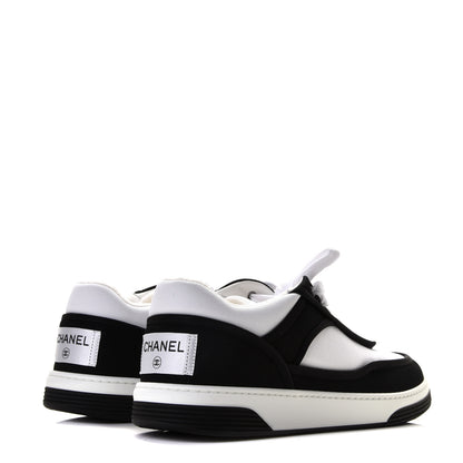 Chanel Fabric Womens Logo Sneakers 41 Black White 3 of 10