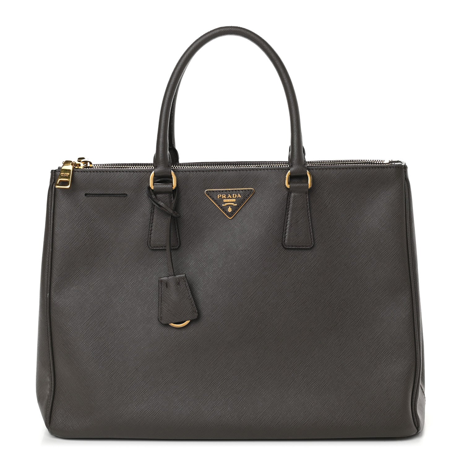 Prada Saffiano Lux Large Galleria Double Zip Tote Grafite 1 of 11