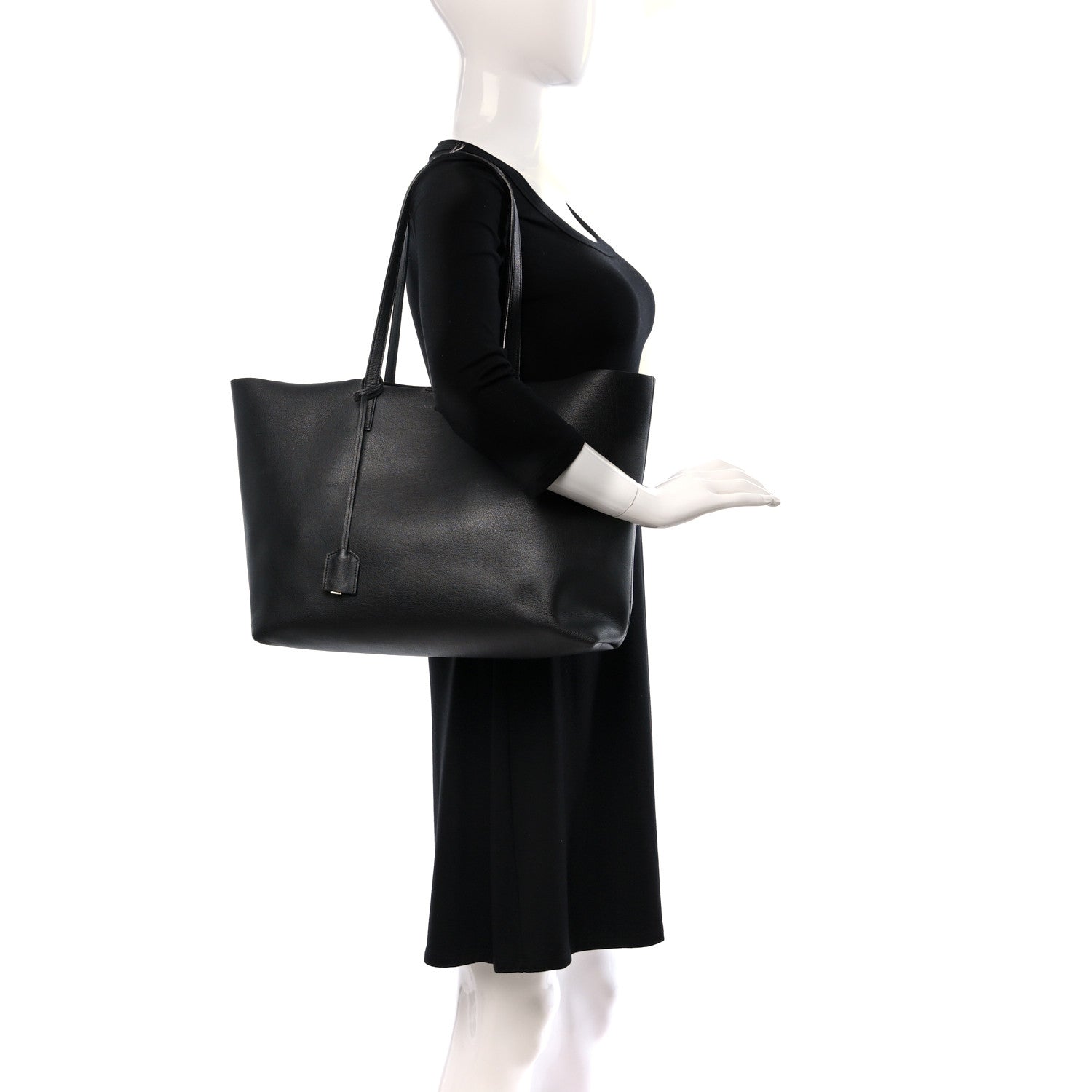 Saint Laurent Calfskin Large Shopping Tote 2 of 19