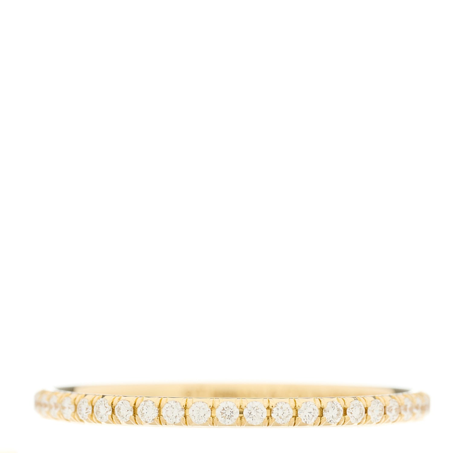 Tiffany 18K Yellow Gold Diamond Metro Band Ring 57 8 3 of 5
