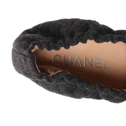 Chanel Tweed Quilted Camellia Cap Toe Ballerina Flats 40 Grey 7 of 11