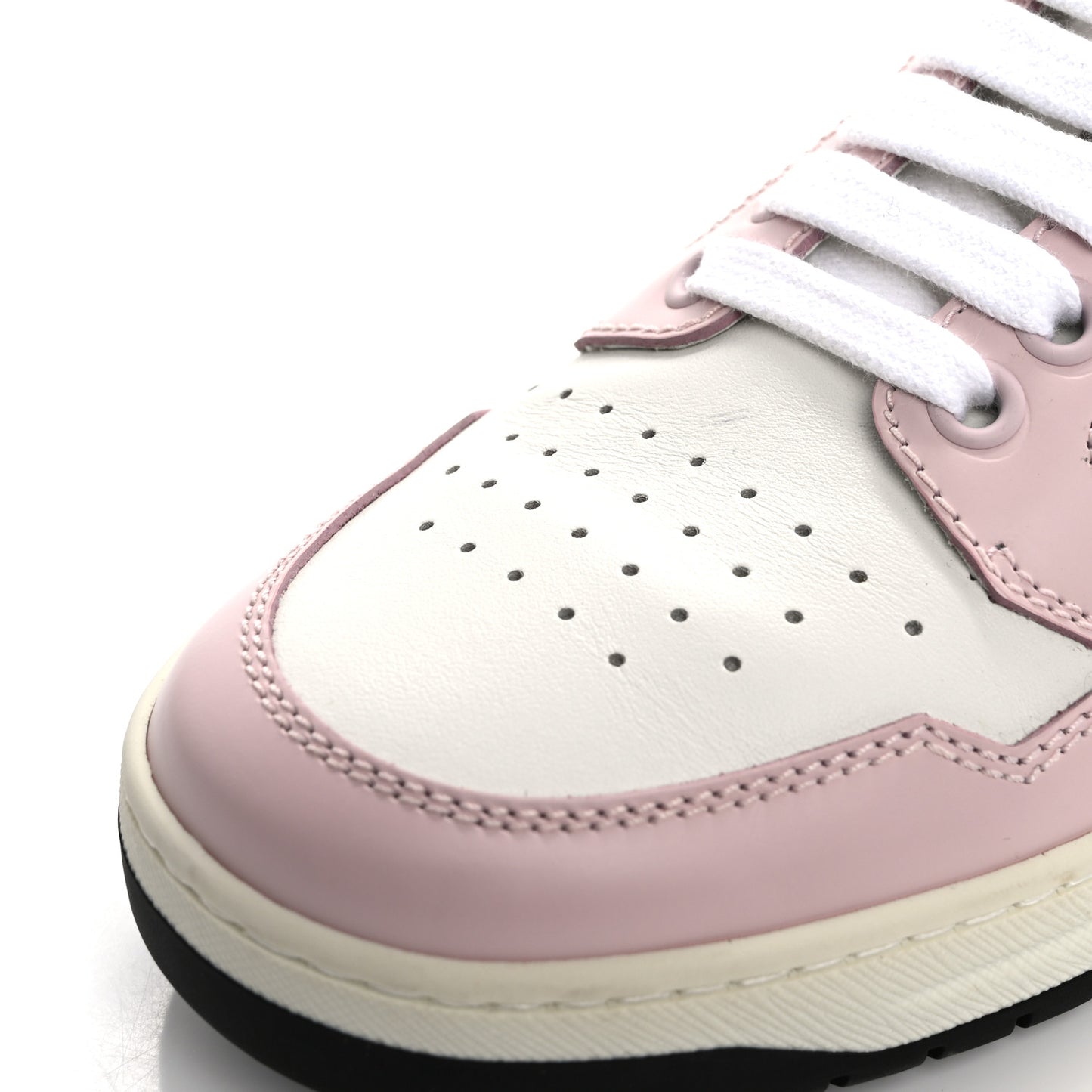 Vitello Sport Spazzolato Rois Rubber Triangle Logo Perforated Womens District Low Top 30mm Sneakers 36 White Alabastro