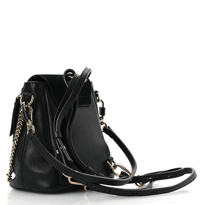 Chloe Suede Calfskin Mini Faye Backpack Black 3 of 11