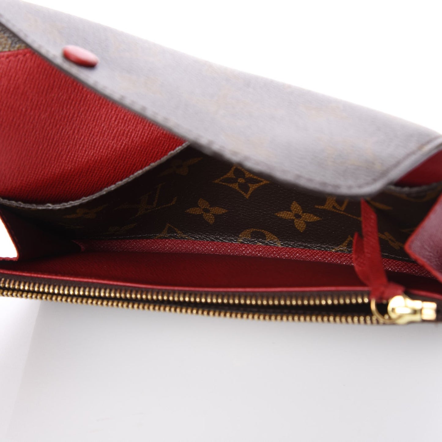 Monogram Emilie Wallet Red