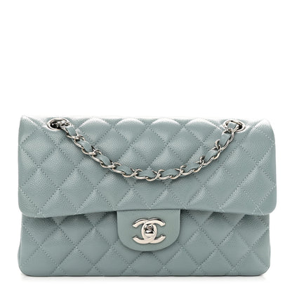 Chanel Caviar Quilted Small Double Flap Light Blue 1 of 10