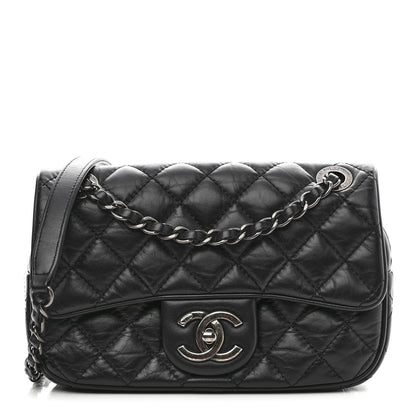 Chanel Aged Calfskin Quilted Small Easy Flap Black 1 of 9