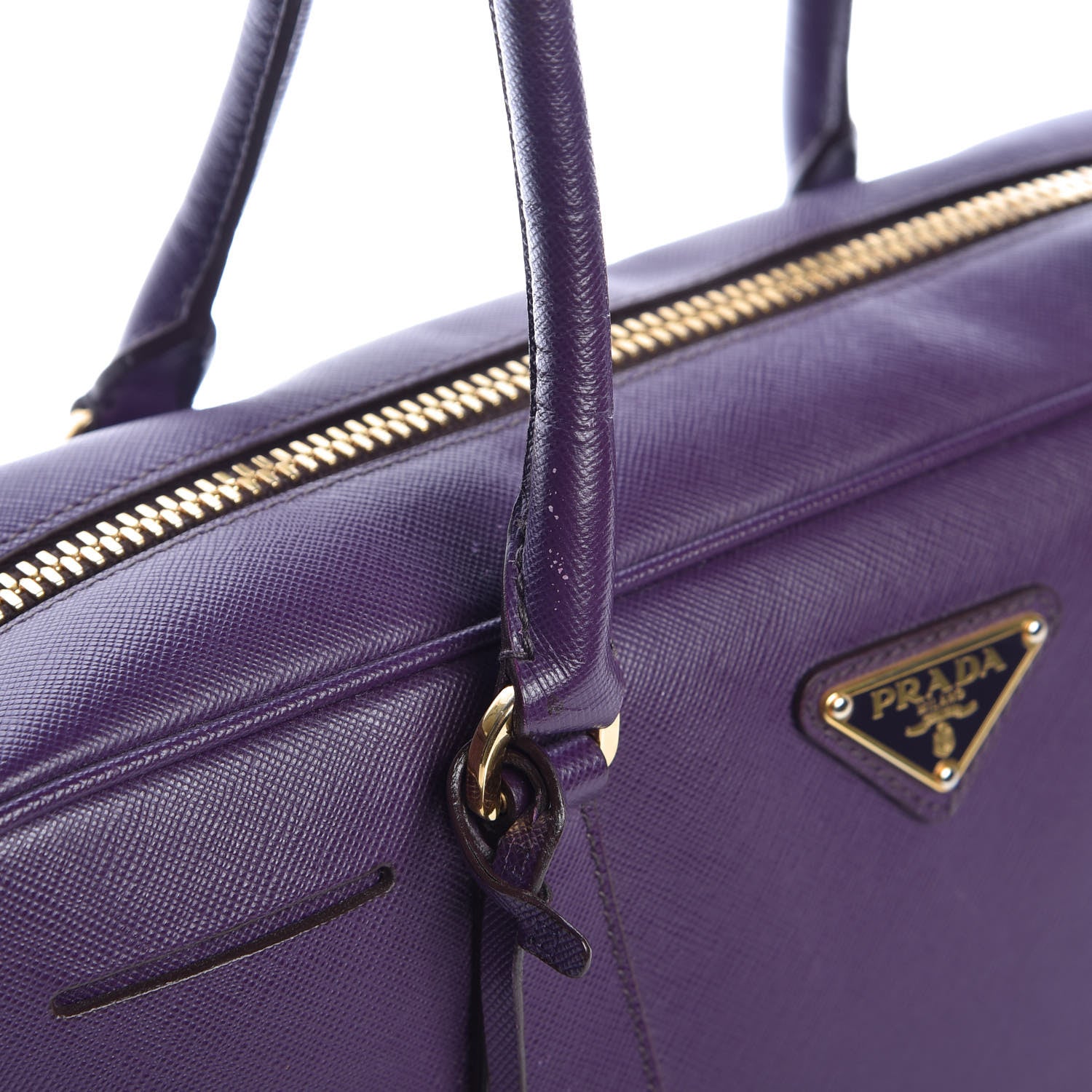 Prada Saffiano Lux Bowler Viola 11 of 16