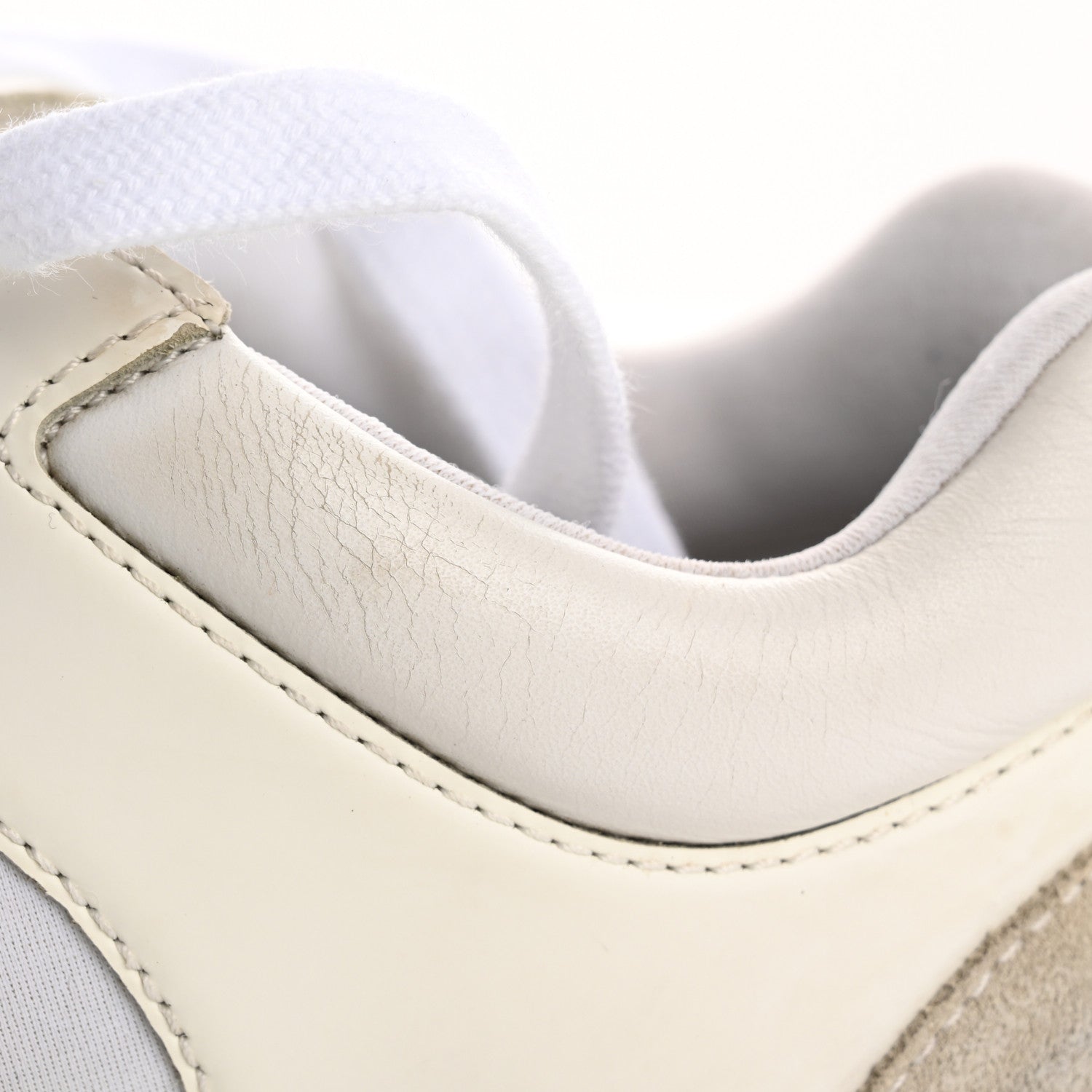 Chanel Suede Calfskin Fabric CC Sneakers 36.5 White 16 of 17