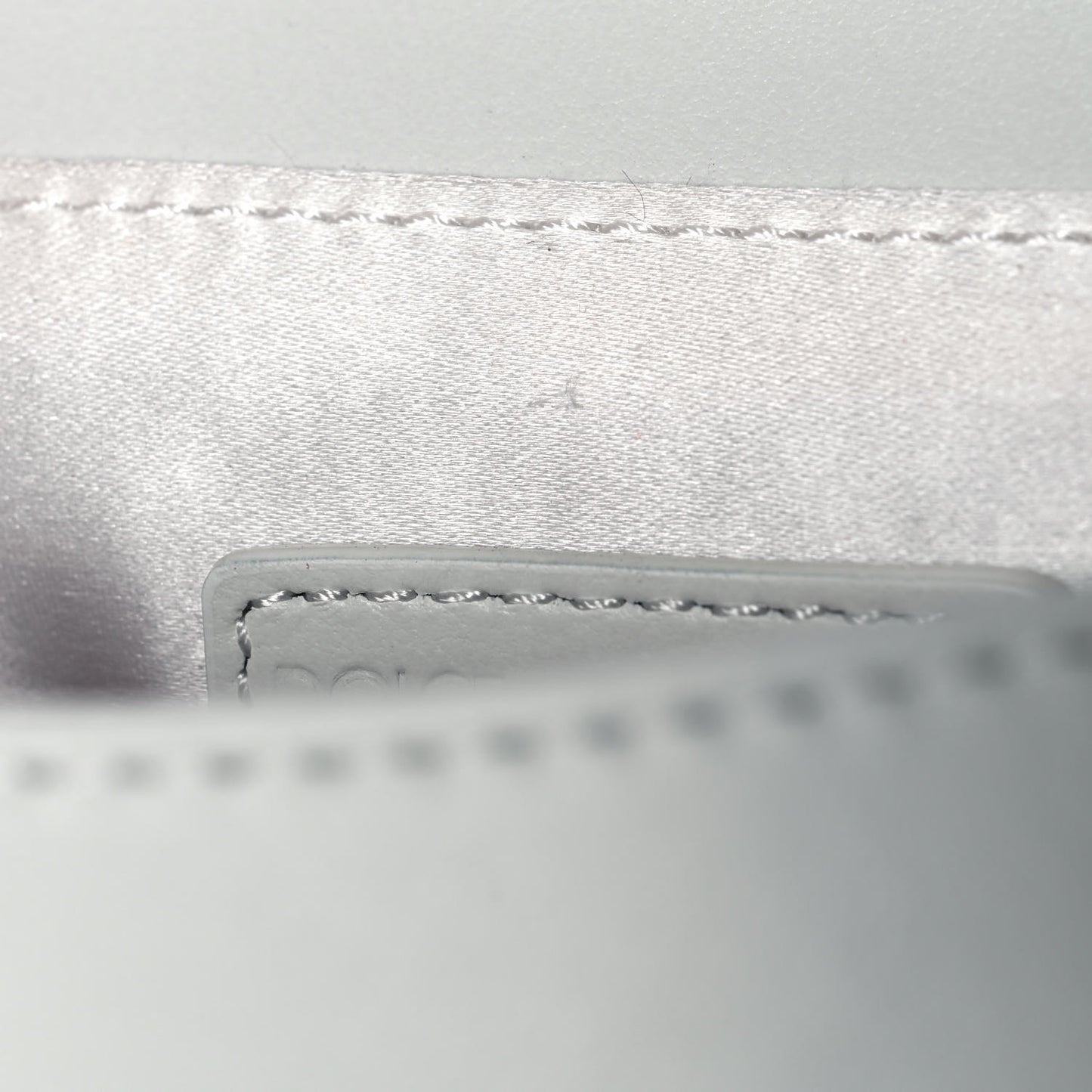 Calfskin Top Handle Bag White