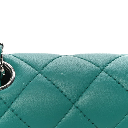Chanel Lambskin Quilted Mini Rectangular Flap Turquoise 11 of 16