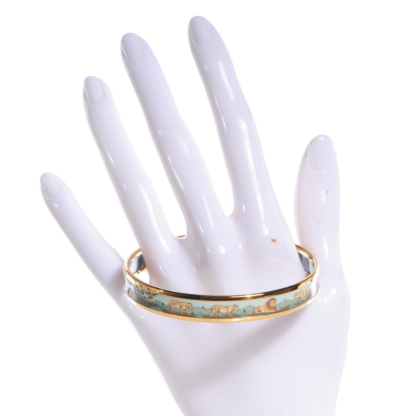 Enamel Printed Narrow Lion Bracelet 70