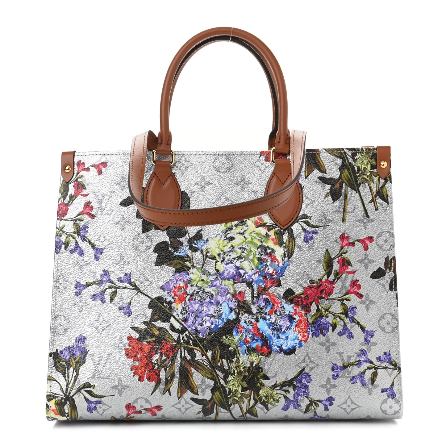 Metallic Monogram LV Garden OnTheGo MM Silver