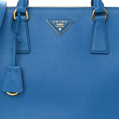 Prada Saffiano Medium Galleria Double Zip Tote Sea Blue 8 of 10