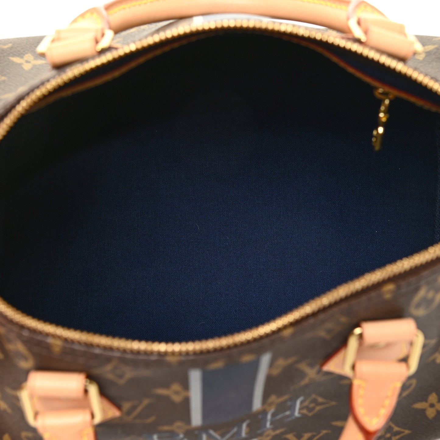 Monogram My LV Heritage Speedy Bandouliere 30 Blue Marine Gris