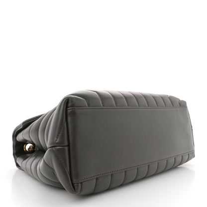 Saint Laurent Calfskin Y Quilted Monogram Medium Loulou Chain Satchel Pebble 4 of 12