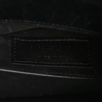 Saint Laurent Calfskin Crocodile Embossed Medium Monogram Sunset Black 7 of 10