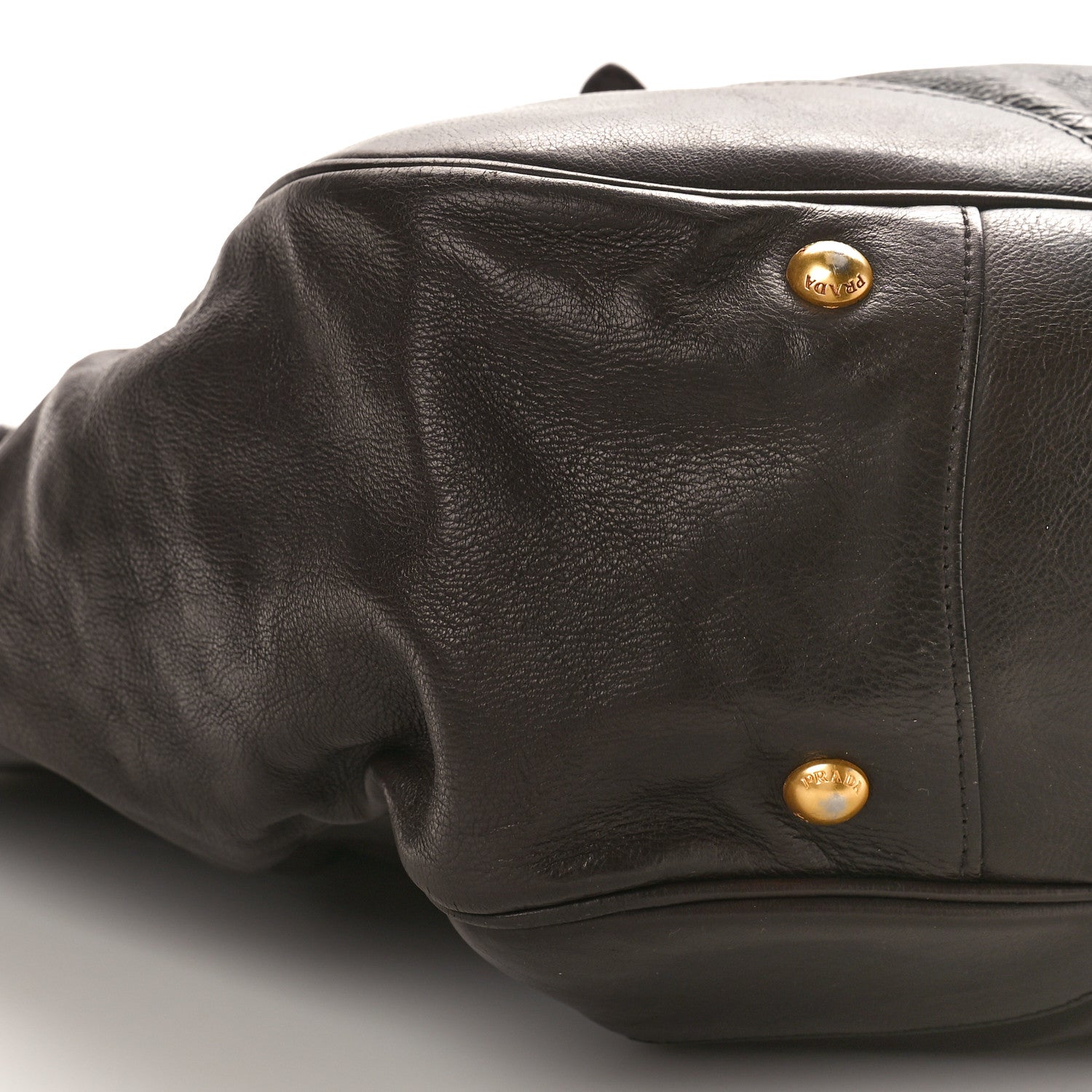 Prada Glace Calf Large Dome Satchel Brown 8 of 12