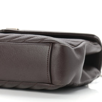Saint Laurent Calfskin Matelasse Chevron Monogram Medium College Bag Faggio 10 of 11