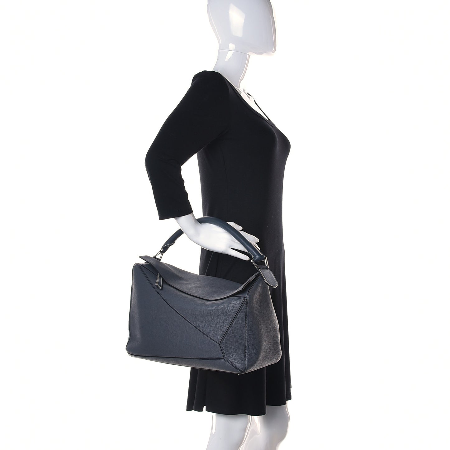 Calfskin Large Puzzle Bag Grey