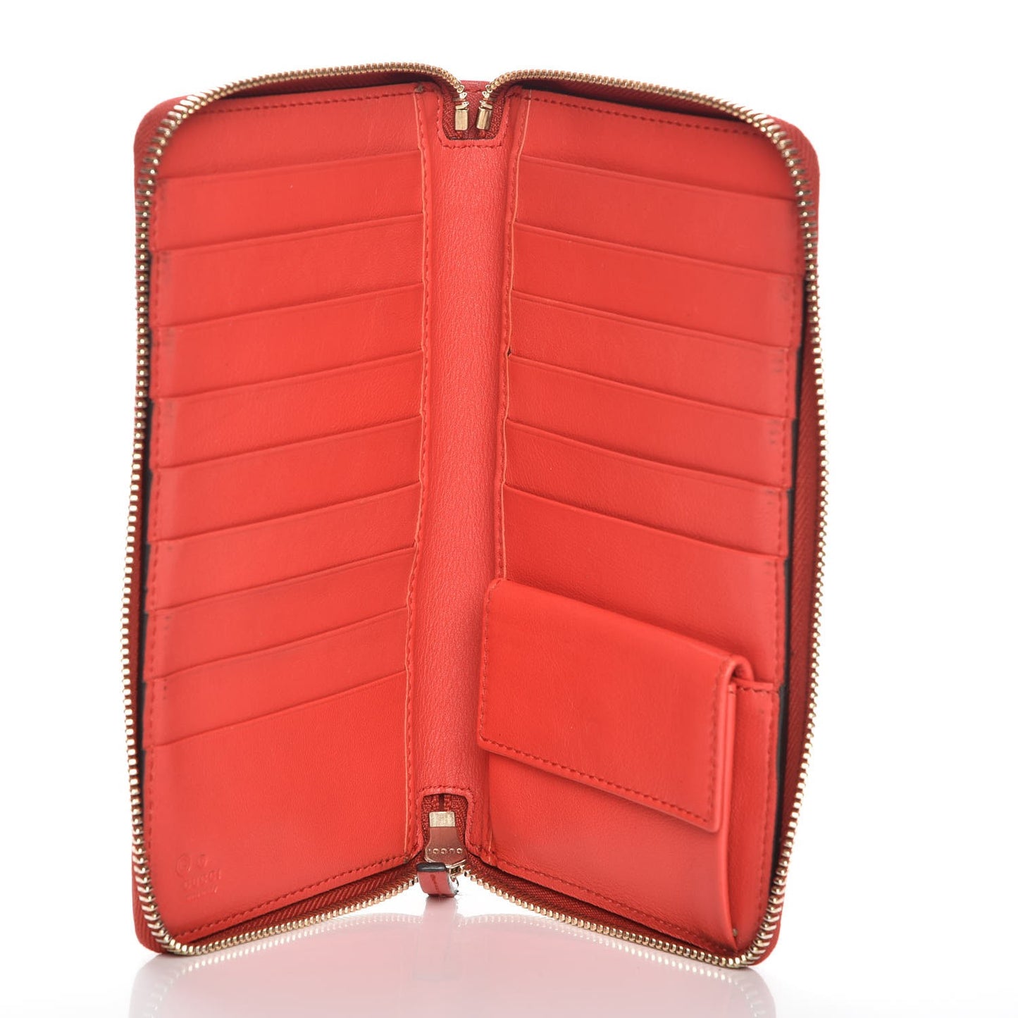Guccissima Zip Around Travel Wallet Red
