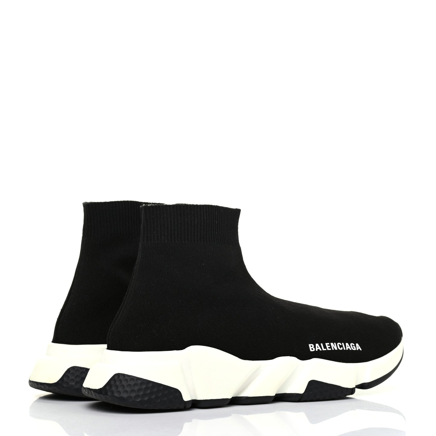 Neoprene Knit Womens Speed Sneakers 39 Black White