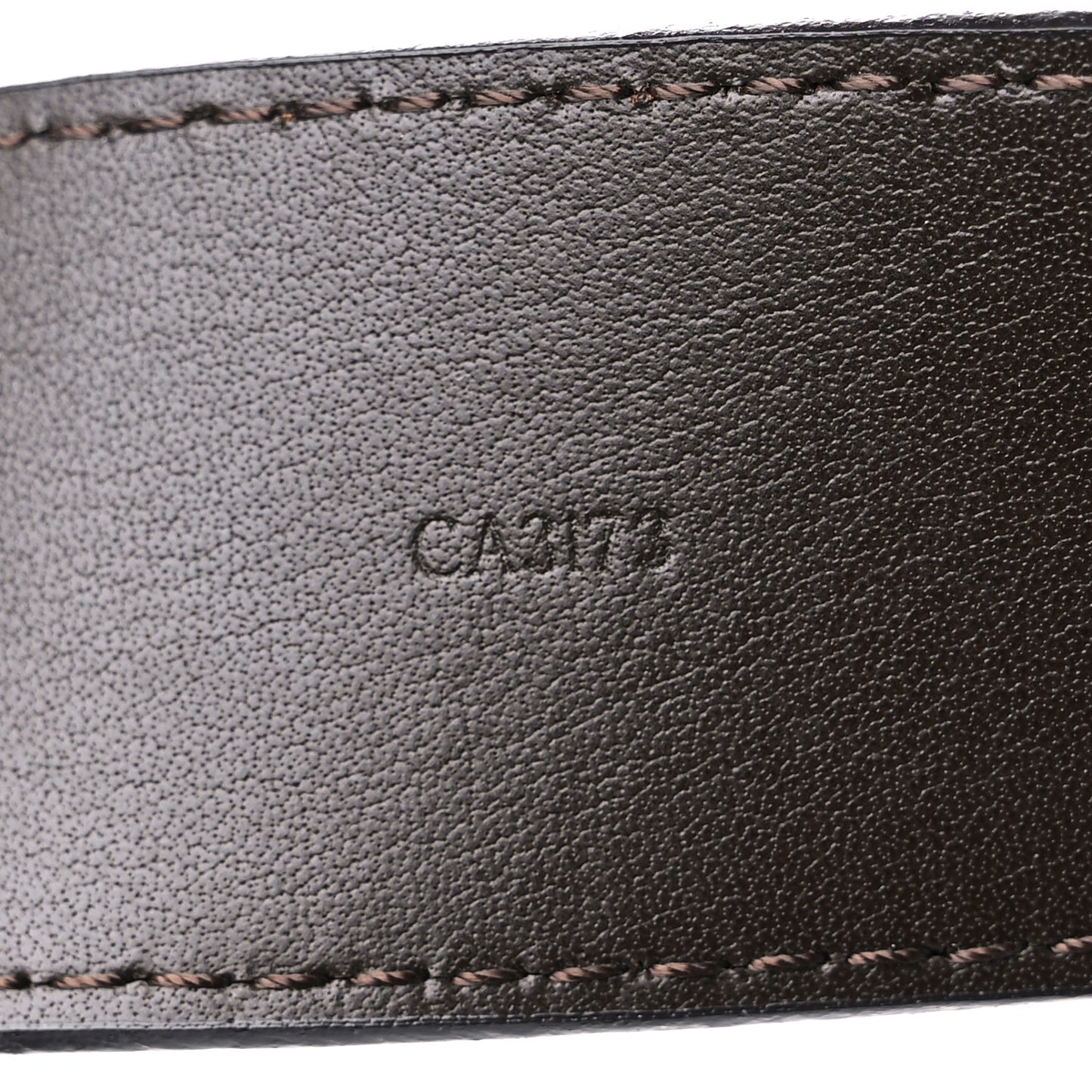 Suede Calfskin Mini Damier Belt 90/36 Moka
