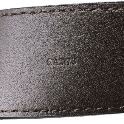Louis Vuitton Suede Calfskin Mini Damier Belt 90/36 Moka 5 of 6