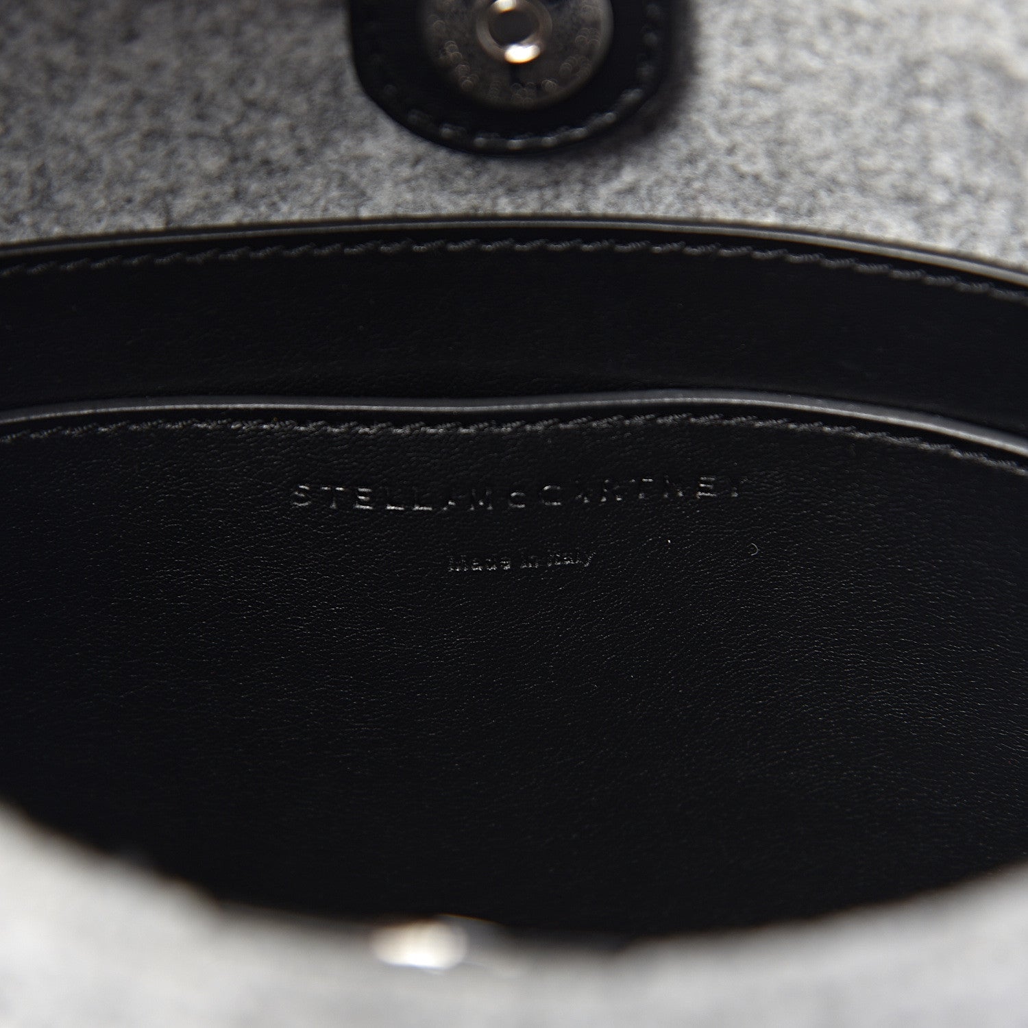 Stella McCartney Eco Felt Mini Logo Crossbody Smoke Slate 6 of 10