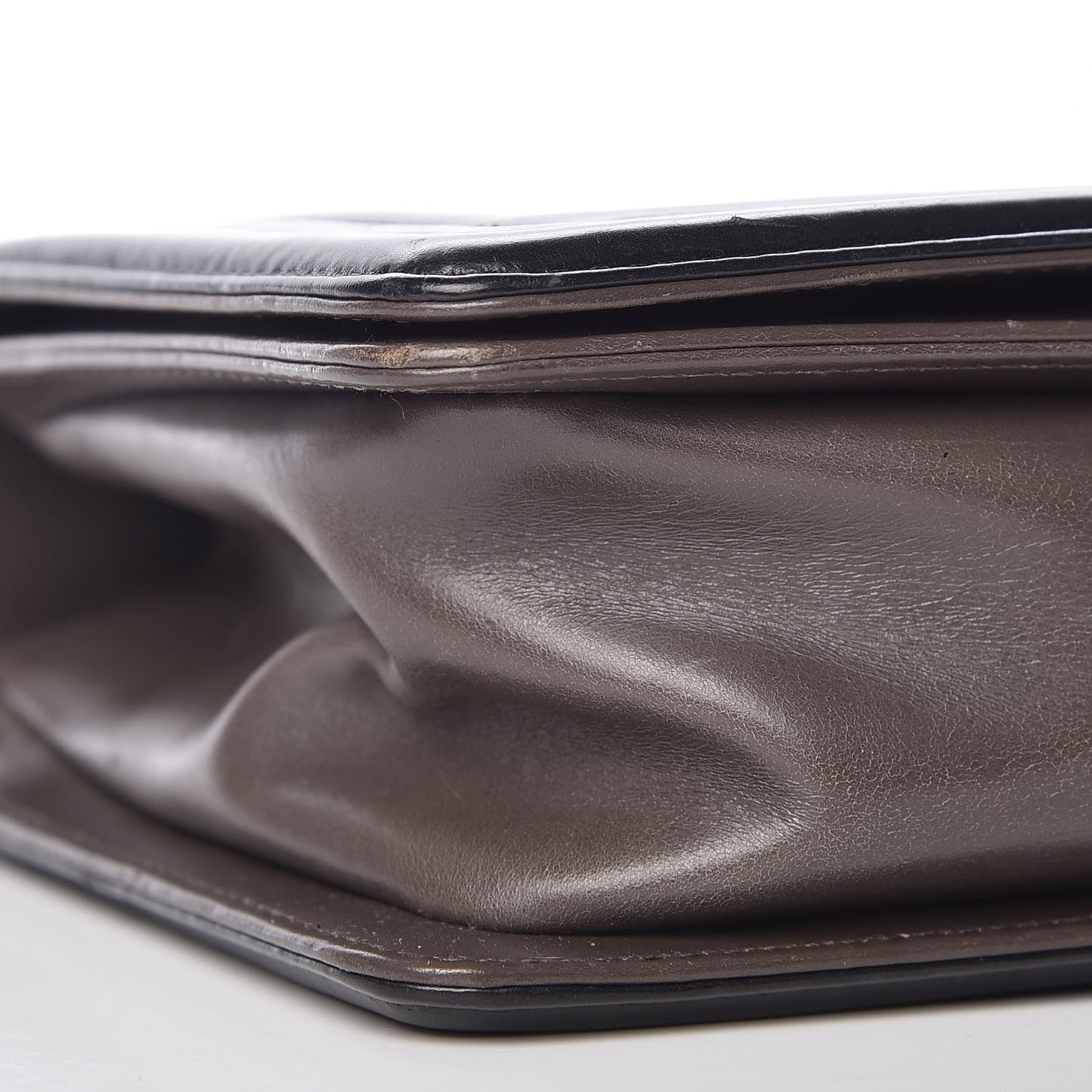 Glazed Calfskin Medium Boy Flap Grey