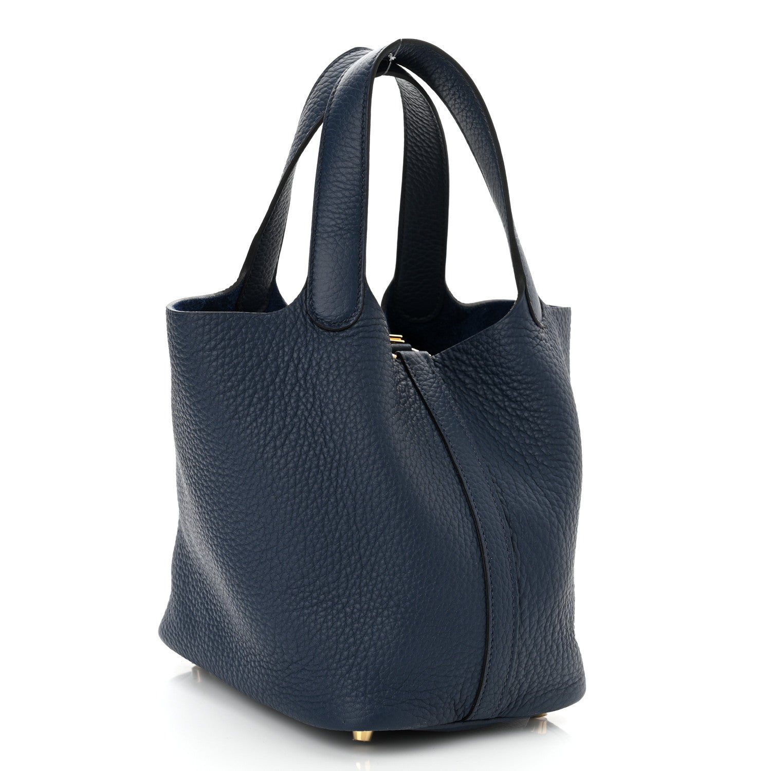 Hermes Taurillon Clemence Picotin Lock 18 PM Bleu De Prusse 2 of 10